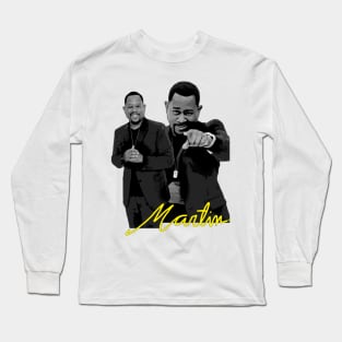 martin black and white retro style Long Sleeve T-Shirt
